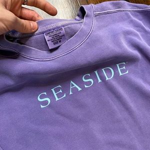 Seaside purple and sea foam green sweatshirt